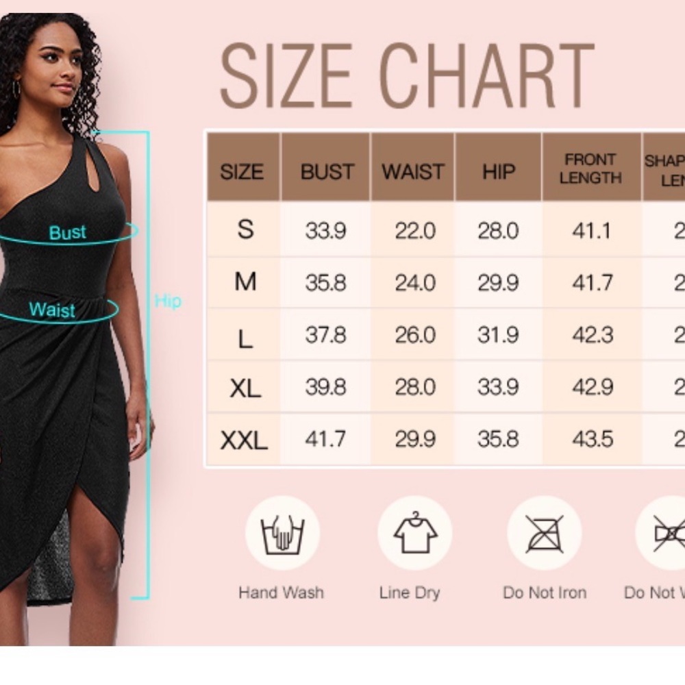 NWT Black Shapewear Dress One Shoulder Bodycon Built In Shaper Tummy Control - Picture 4 of 14